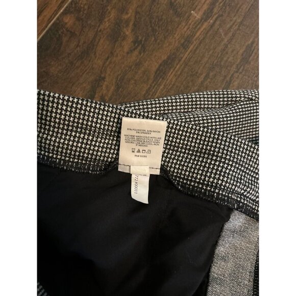 Express Womens Dress Pants Medium Black Houndstooth Skinny Pull On Pockets - Picture 7 of 11